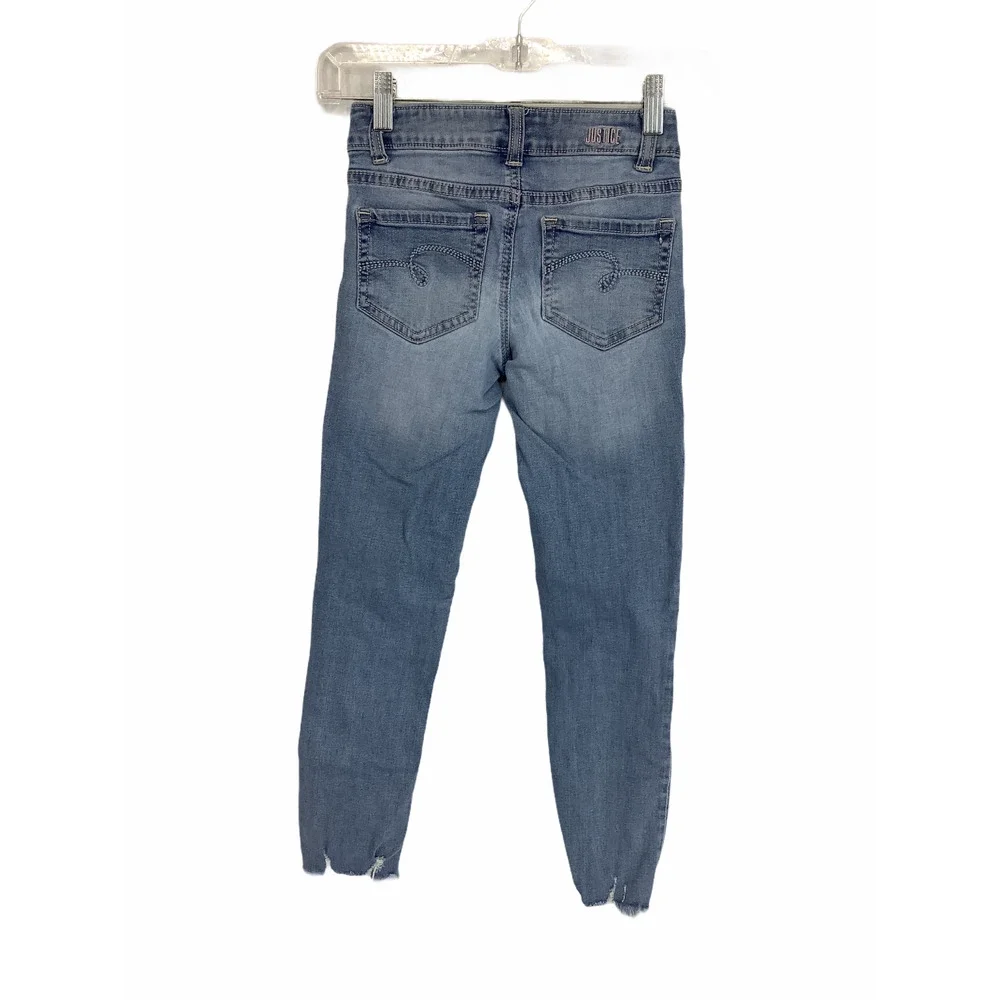 Justice Mid Rise Super Skinny Denim Jeans 10 Slim